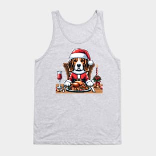 Beagle Dog Christmas Meal Tank Top